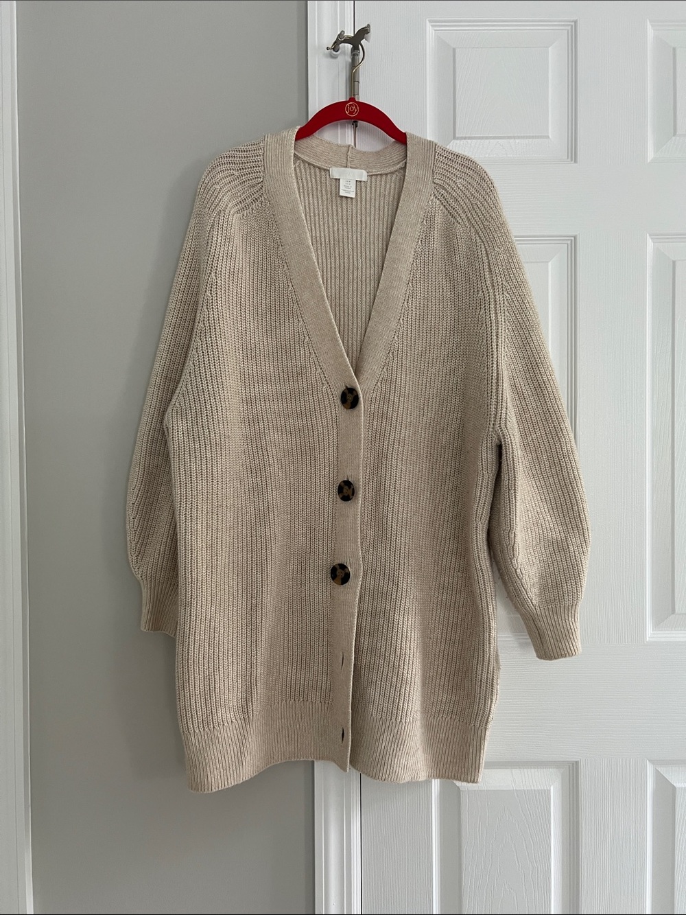 Chunky boxy H&M knit cardigan sweater balloon